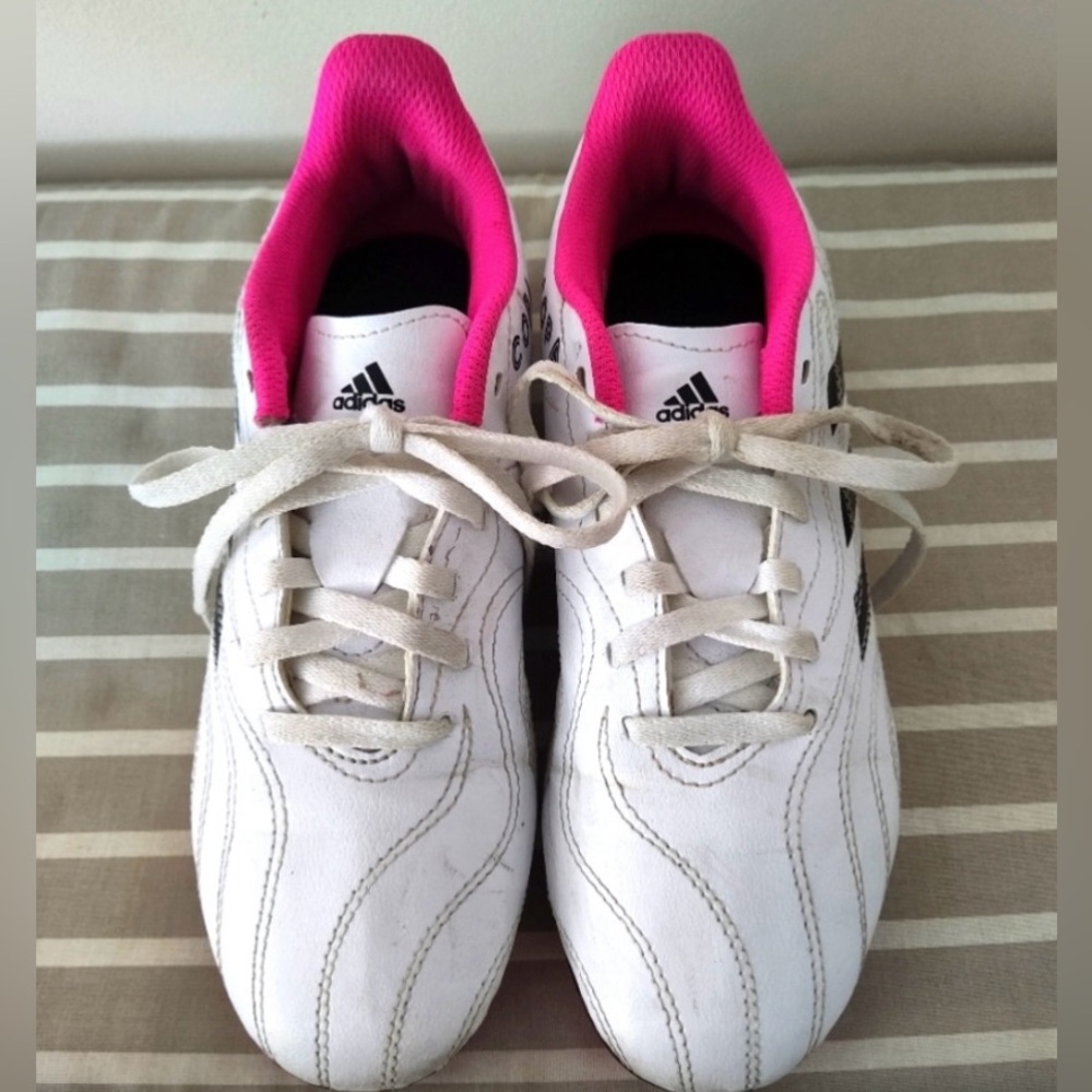 Adidas Kids Cleats - White & Pink